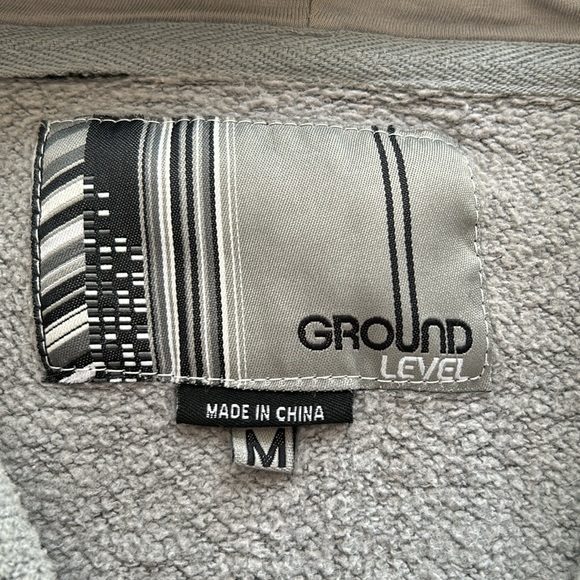Ground Level, big boys hooded jacket, charcoal/white, size medium - Picture 4 of 4